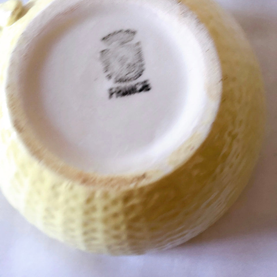 ディゴワンサルグミンヌ ショコラカップアンドソーサー レモンカラー フランスアンティーク食器 ブロカントアンティーク 蚤の市