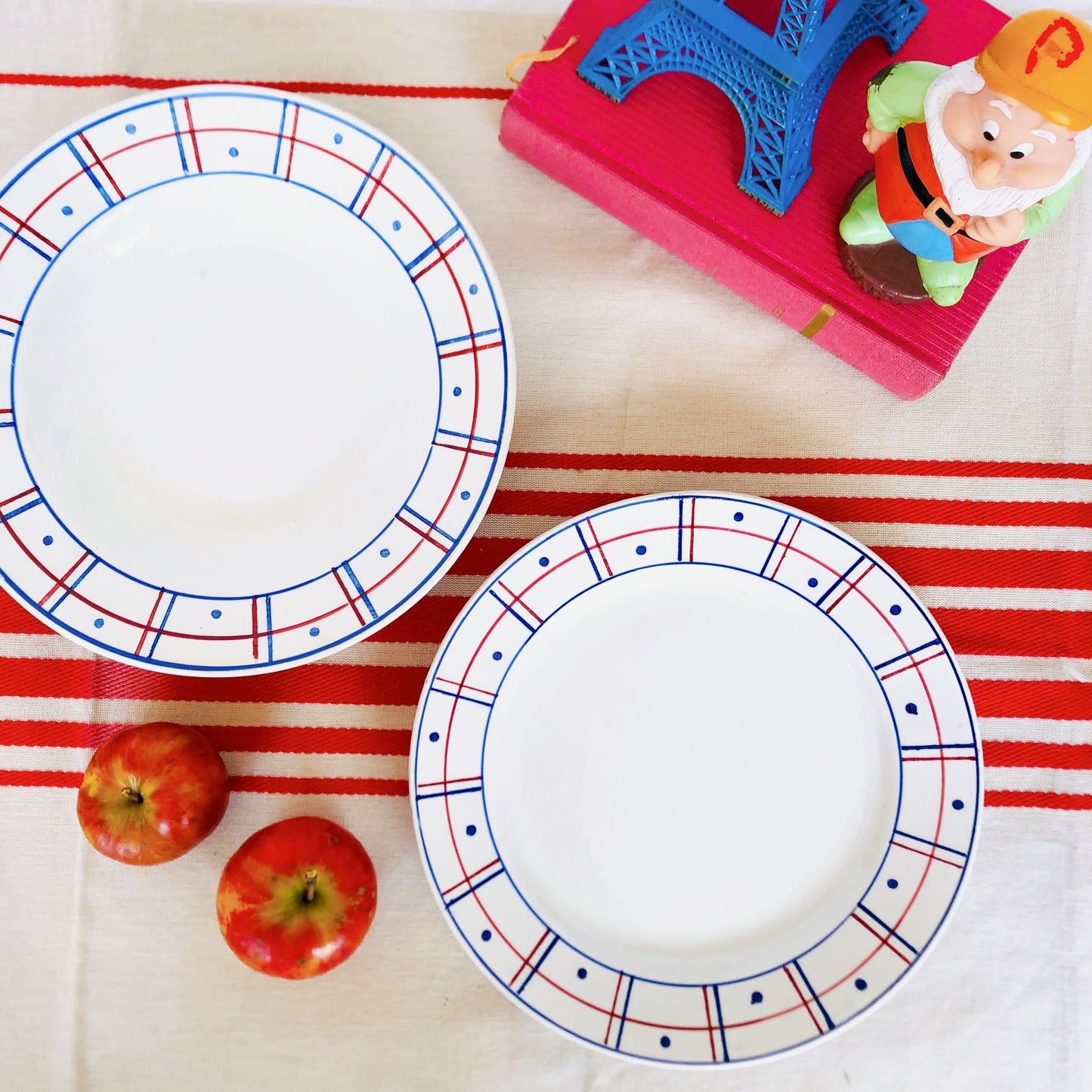 リュネヴィル K&G LUNEVILLE " MALOU"シリーズ ディナープレート 平皿 A フランスアンティーク食器 蚤の市 ブロカント