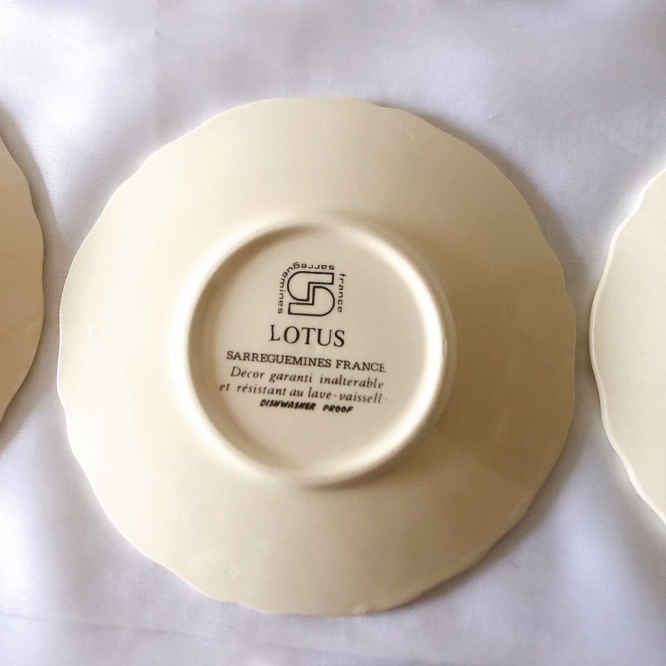 ディゴワンサルグミンヌ Digoin&sarreguemines Lotus ロチュス コーヒー/ティーポット&カップ&ソーサー フランスアンティーク食器 ブロカントアンティーク 蚤の市