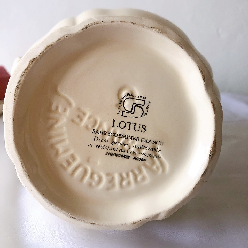 ディゴワンサルグミンヌ Digoin&sarreguemines Lotus ロチュス コーヒー/ティーポット&カップ&ソーサー フランスアンティーク食器 ブロカントアンティーク 蚤の市