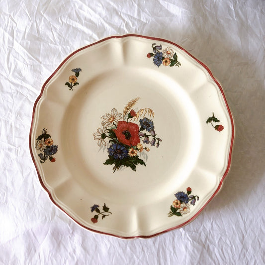 フランス サルグミンヌ sarreguemines アグレスト デザートプレート 20.7㎝ フランスアンティーク食器 フランス蚤の市・ブロカント