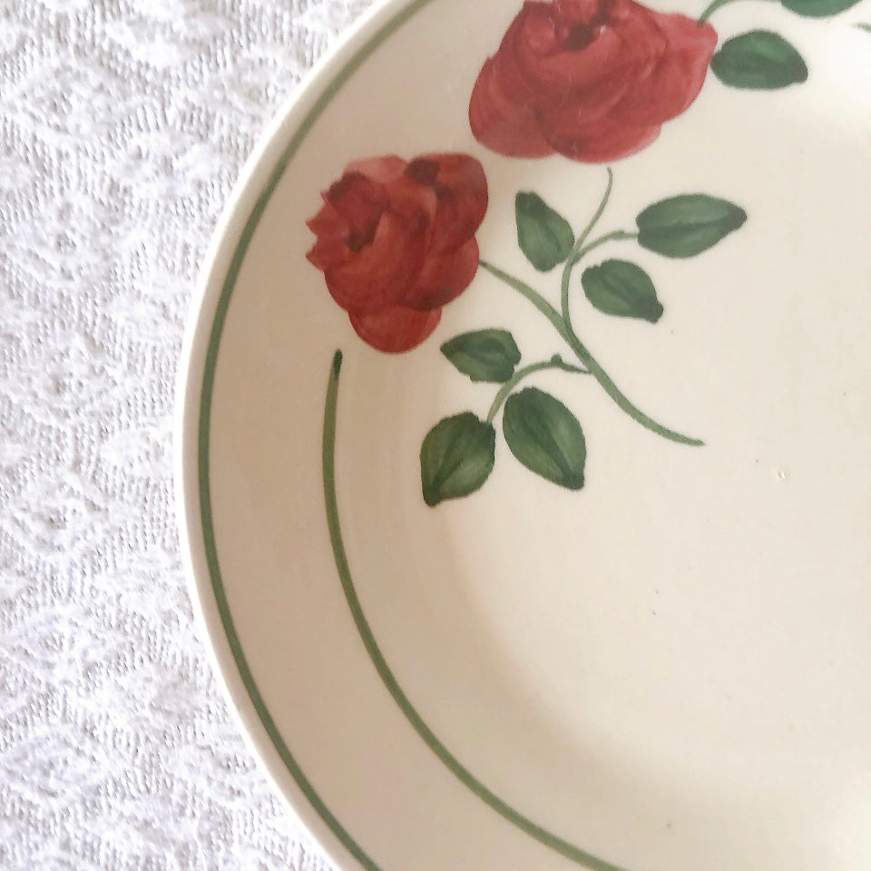 ショワジールロワ HB & Cie Choisy le Roi『ローズ』ディネット ディナープレート 平皿 A フランスアンティーク食器 ブロカントアンティーク 蚤の市