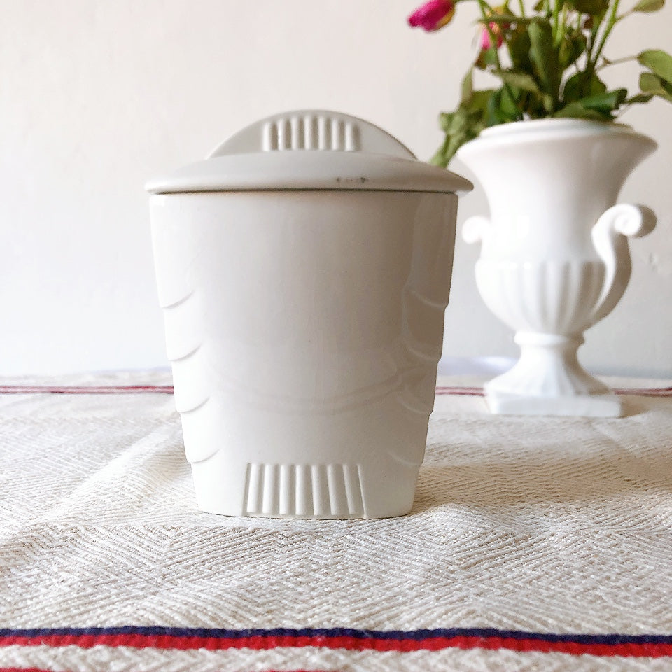 リュネヴィル K&G LUNEVILLE " MALOU"シリーズ 陶器製キャニスター SUCRE 他計4点セット フランスアンティーク食器 蚤の市 ブロカント