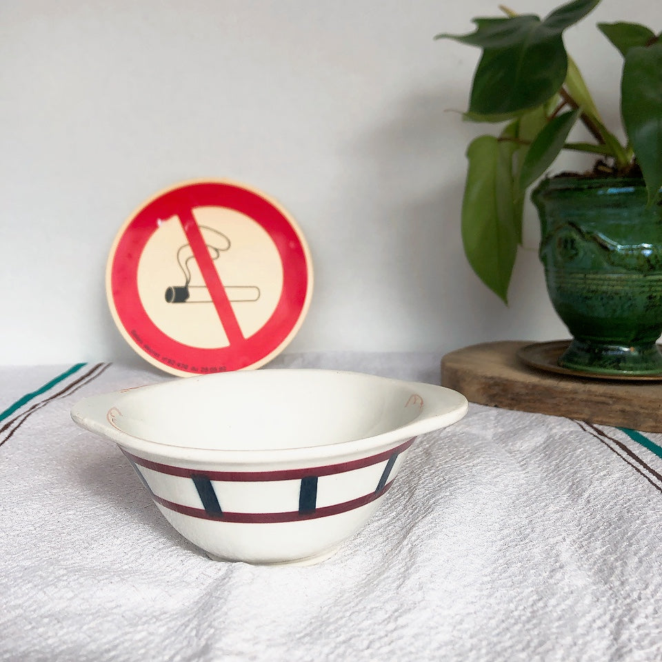 フランスアンティーク バスク柄 ボウル