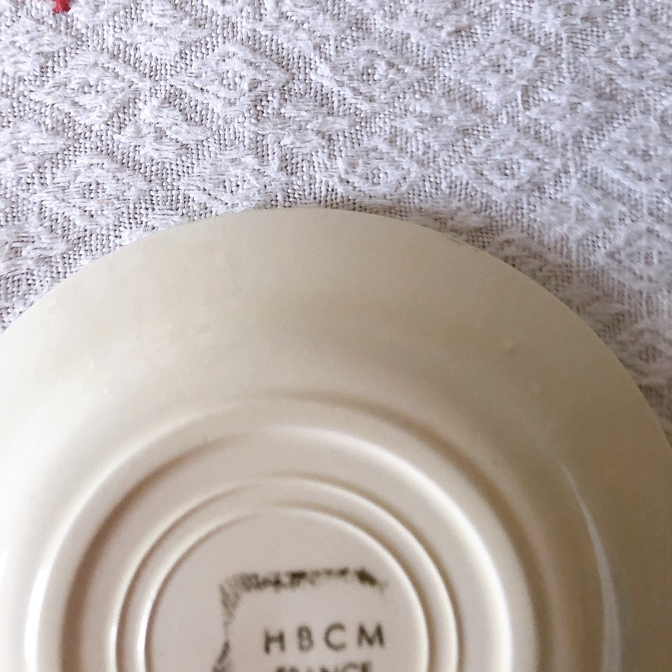 ショワジールロワ HB & Cie Choisy le Roi『ローズ』ディネット ディナープレート 平皿 A フランスアンティーク食器 ブロカントアンティーク 蚤の市
