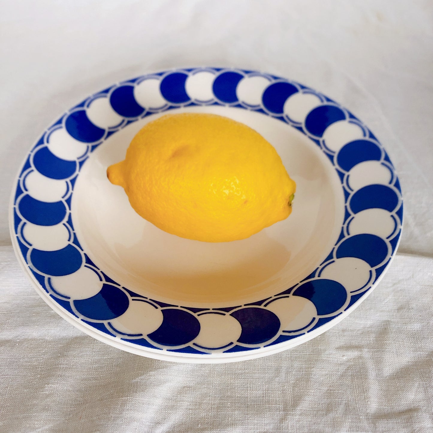 ディゴワンサルグミンヌ Digoin&sarregumines DOROTHY スーププレート 深皿 A ブルー フランスアンティーク食器 ビンテージ食器 ブロカント 蚤の市