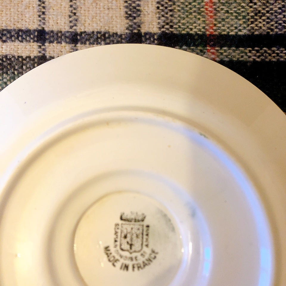 サンタマン Saint amand バスク柄ソーシエール フランスアンティーク食器 ブロカント 蚤の市