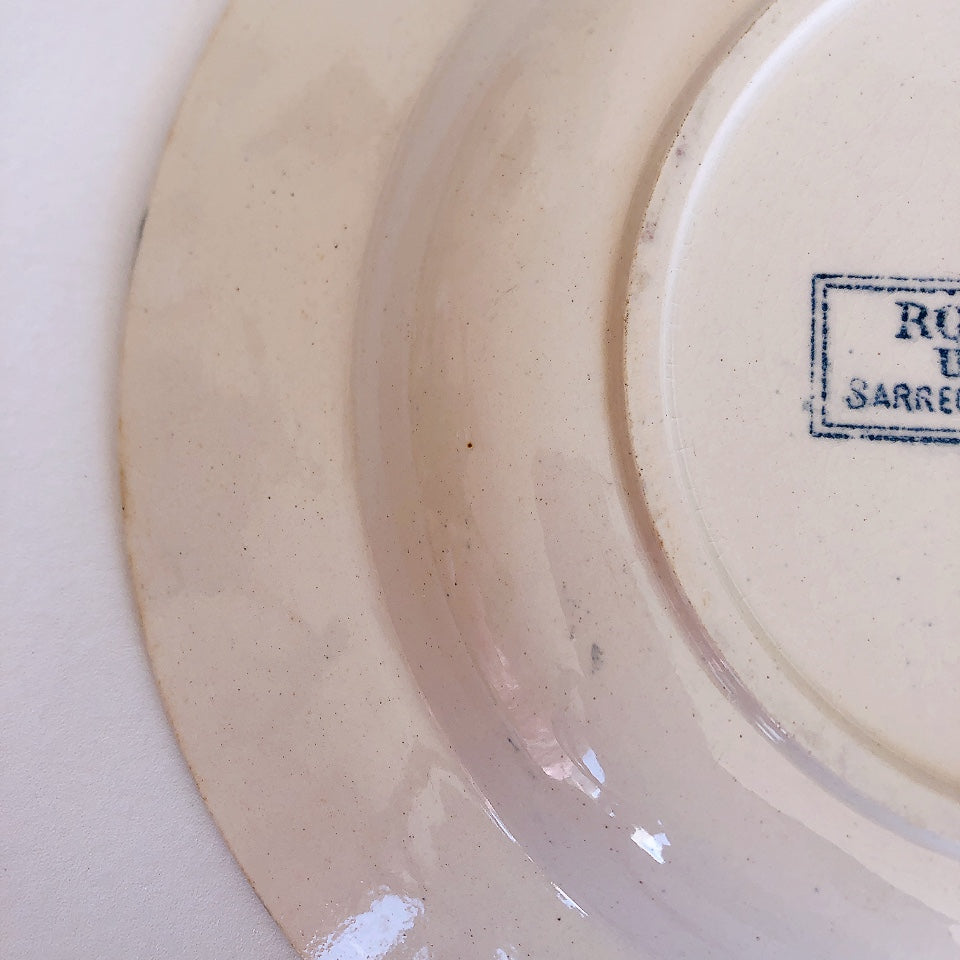フランスアンティーク U&Cサルグミンヌ スーププレート 深皿 ”ROYAT” ロワイヤ c フランスアンティーク食器 ブロカント 蚤の市
