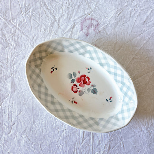 ディゴワンサルグミンヌ Digoin&sarreguemines 『BASTIA』バラ柄ラヴィエ フランスアンティーク食器 ブロカントアンティーク 蚤の市
