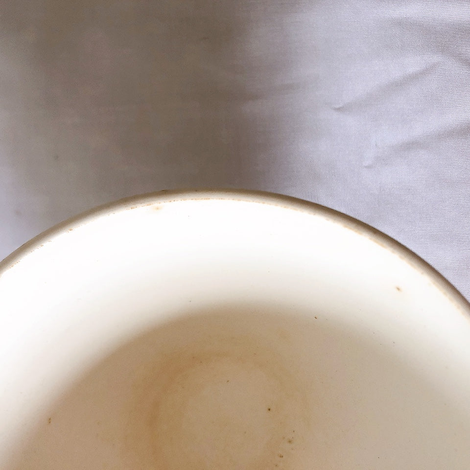 ディゴワンサルグミンヌ バスク柄 カフェオレボール「レッドxブルー」 A フランスアンティーク食器 ブロカント 蚤の市