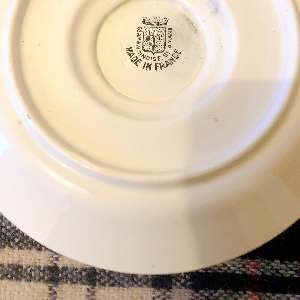 サンタマン Saint amand バスク柄ソーシエール フランスアンティーク食器 ブロカント 蚤の市