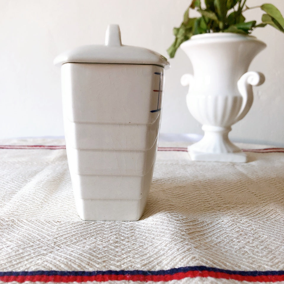リュネヴィル K&G LUNEVILLE " MALOU"シリーズ 陶器製キャニスター SUCRE 他計4点セット フランスアンティーク食器 蚤の市 ブロカント
