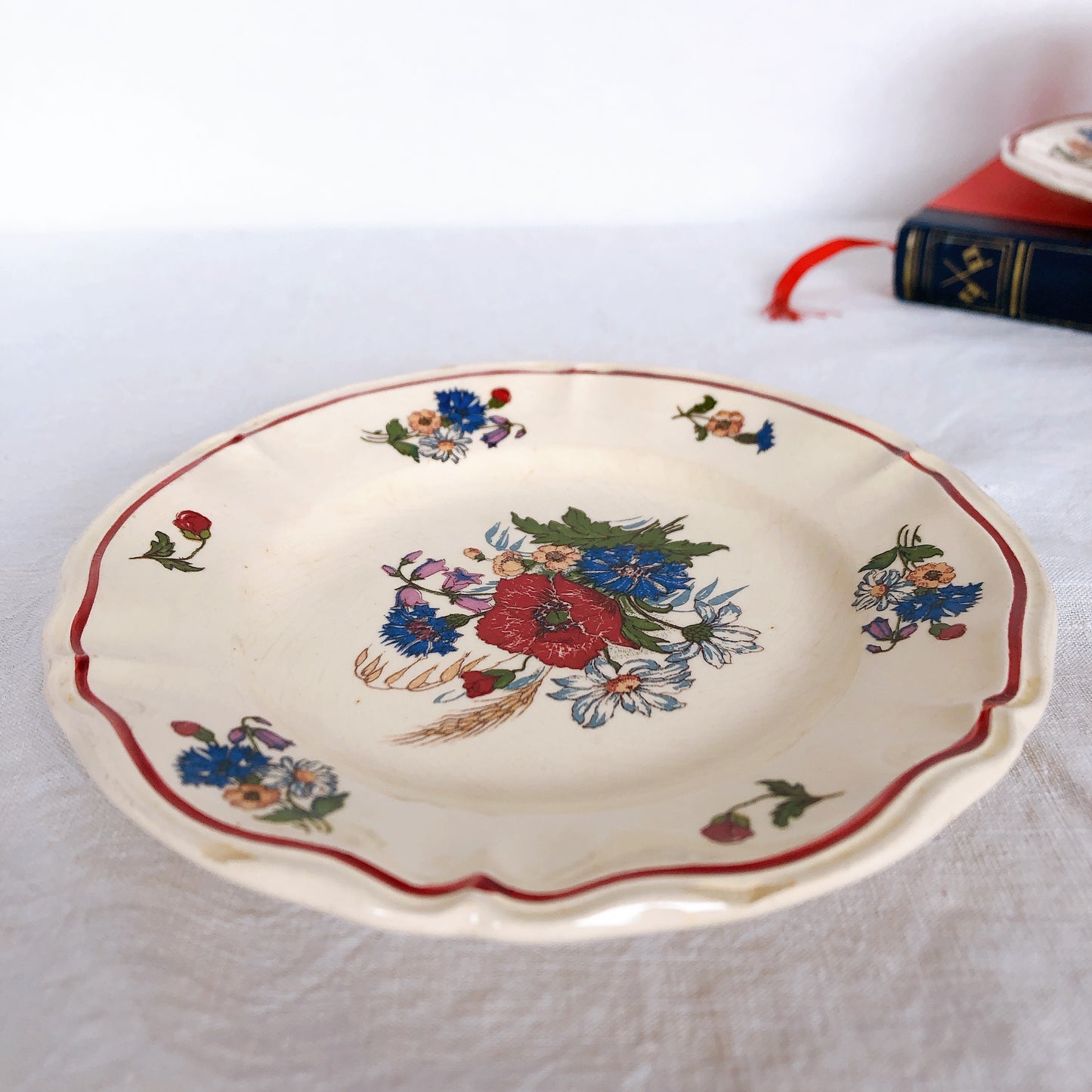 サルグミンヌ sarreguemines アグレスト 平皿 16cm H フランスアンティーク食器 フランス蚤の市・ブロカント