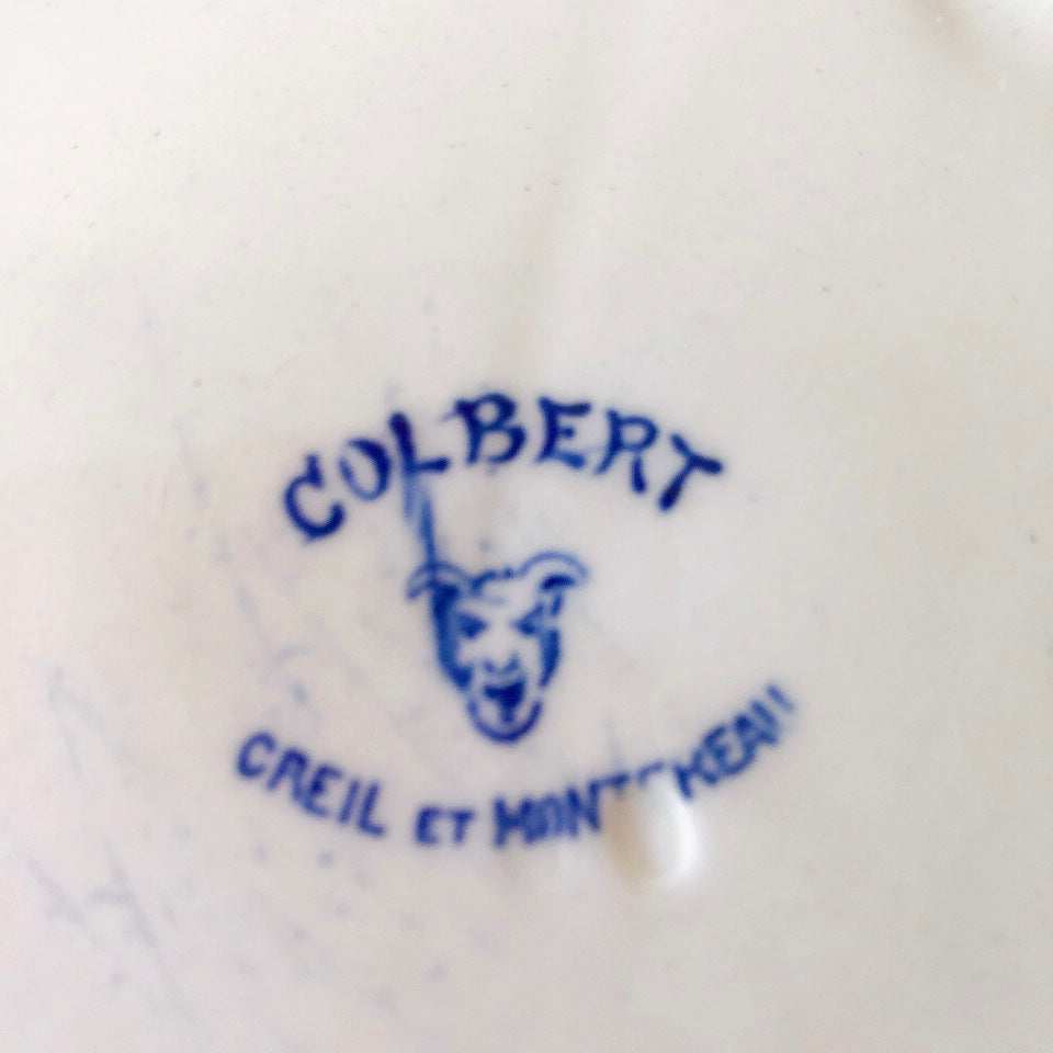 クレイユモントロー ディナープレート『COLBERT』コルベール フランスアンティークプレート フランスアンティーク食器 ブロカントアンティーク 蚤の市
