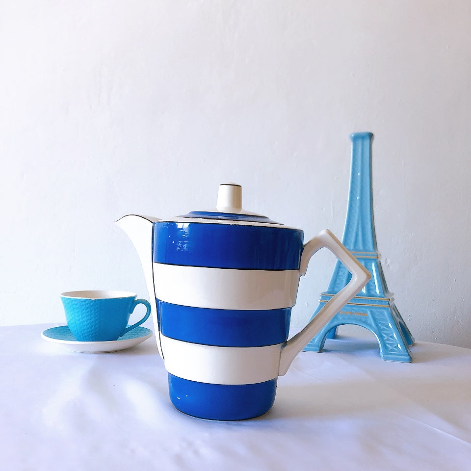サルグミンヌ sarreguemines コーヒー/ティーポット フランスアンティーク食器 蚤の市 ブロカントアンティーク