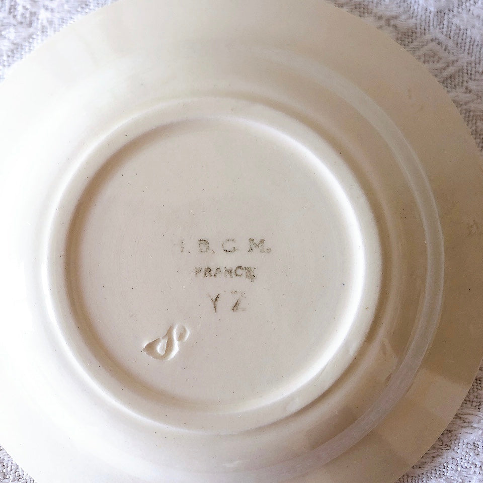 ショワジールロワ HB & Cie Choisy le Roi『ローズ』ディネット スーププレート 深皿 フランスアンティーク食器 ブロカントアンティーク 蚤の市