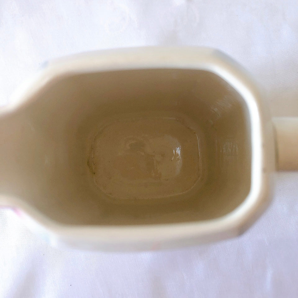 ディゴワンサルグミンヌ Digoin&sarreguemines LES BULLES アールデコ柄ポット ミルクポット B フランスアンティーク食器 蚤の市 ブロカントアンティーク