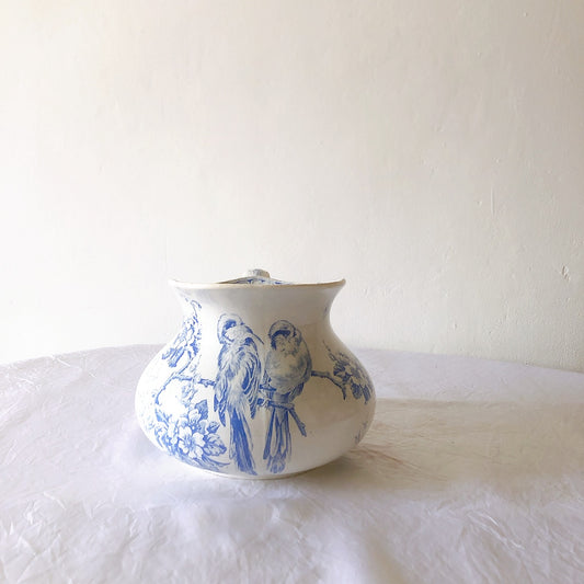 フランスアンティーク リュネヴィル 鳥柄 ピシェ ピッチャー 水差し アンティーク食器 ブロカント 蚤の市