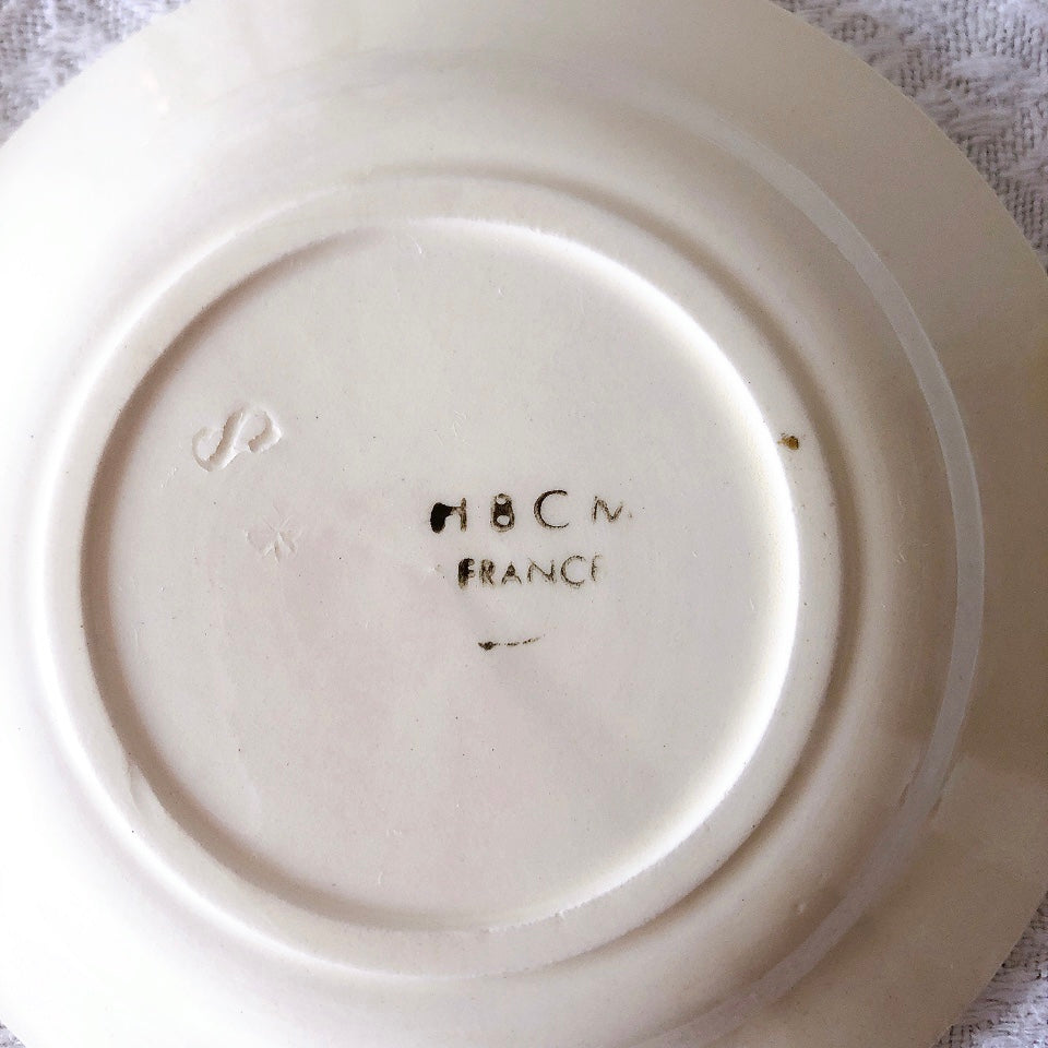 ショワジールロワ HB & Cie Choisy le Roi『ローズ』ディネット ディナープレート 平皿 A フランスアンティーク食器 ブロカントアンティーク 蚤の市
