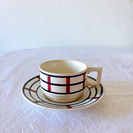サンタマン バスク柄 カップ&ソーサー Lou Basquez フランスアンティーク