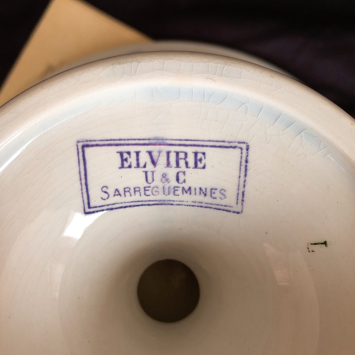 U&Cサルグミンヌ 『ELVIRE・エルヴィ―ル』コンポティエ、コンポ―ト皿 フランスアンティーク食器 ブロカント 蚤の市