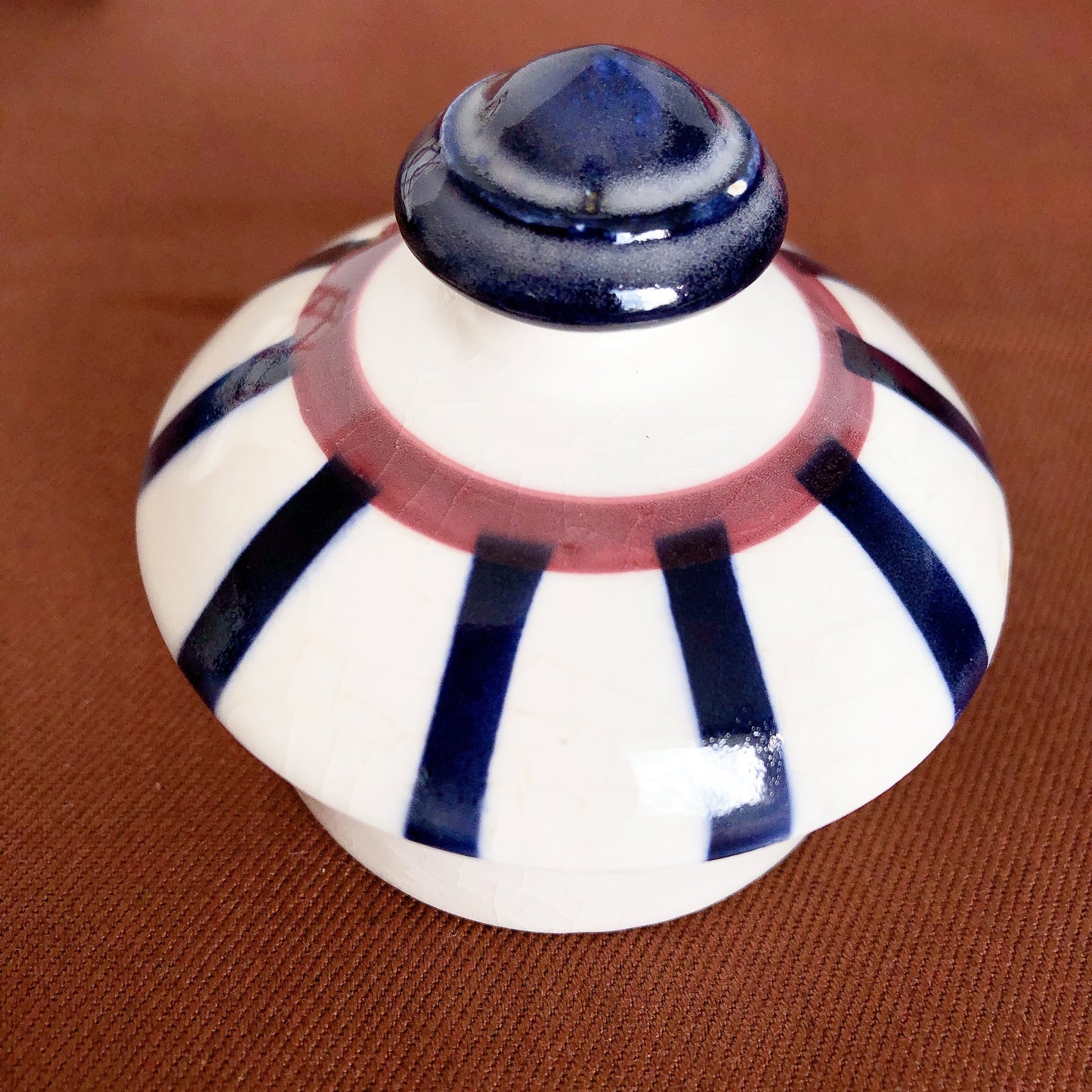 クレイユモントロー HBCM Béarn バスク柄 コーヒー/ティポット B「レッド・ブルー」フランスアンティーク食器 ブロカント 蚤の市 アンティーク食器 バスク柄アンティーク