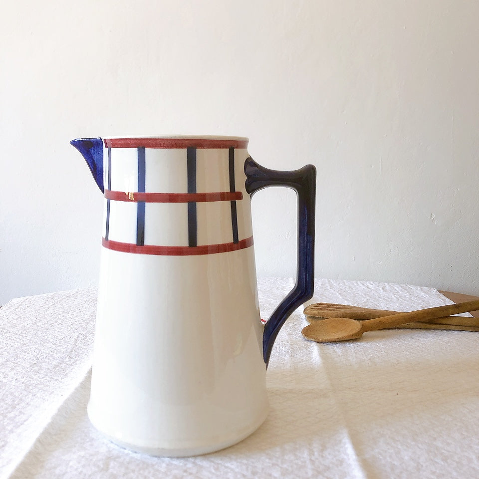 クレイユエモントロー HBCM べアン バスク柄 ピシェ 1200ML「ルージュ