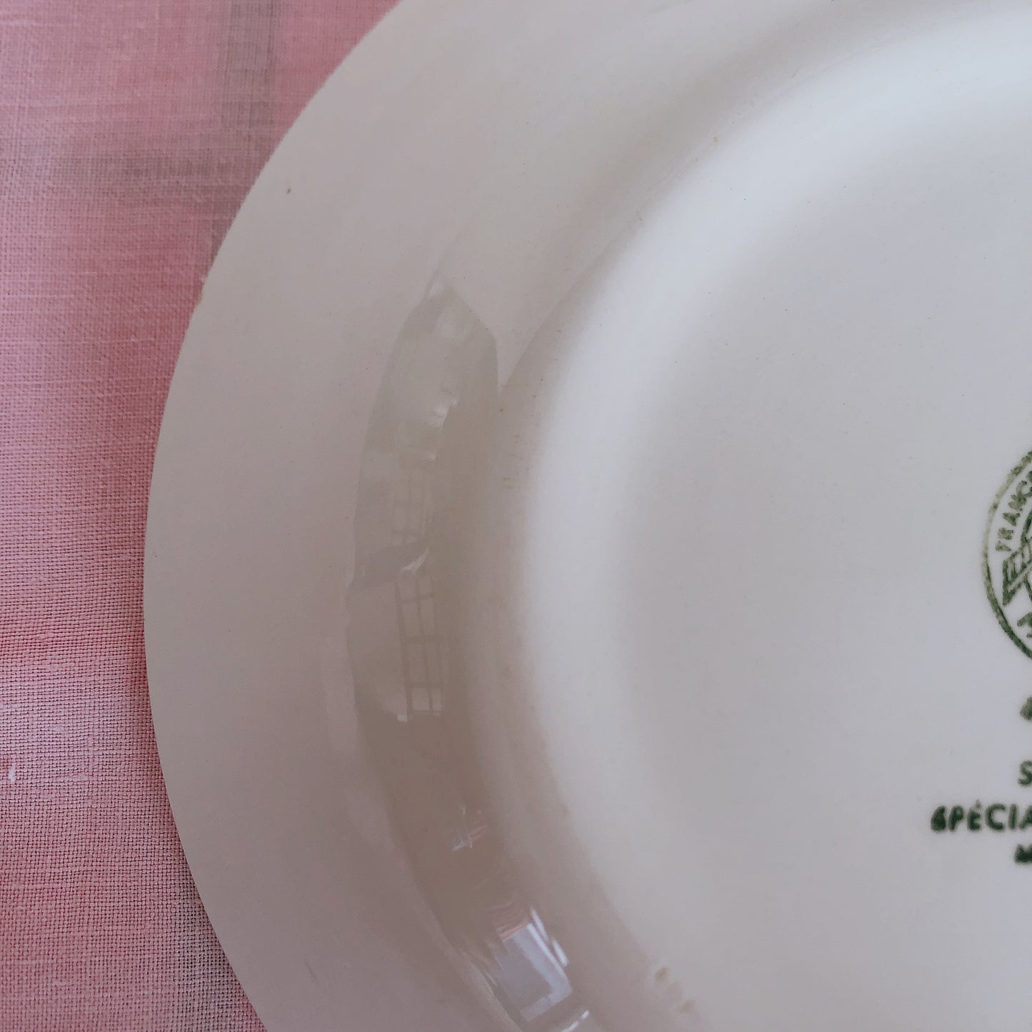 ムーランデルー Moulin des Loups チェック柄 キャロットプレート B フランスアンティーク食器 ブロカント 蚤の市