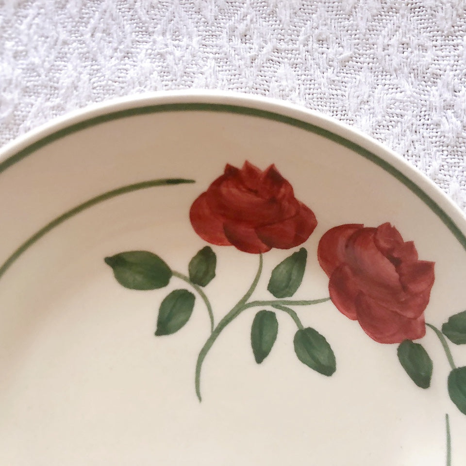 ショワジールロワ HB & Cie Choisy le Roi『ローズ』ディネット ディナープレート 平皿 B フランスアンティーク食器 ブロカントアンティーク 蚤の市