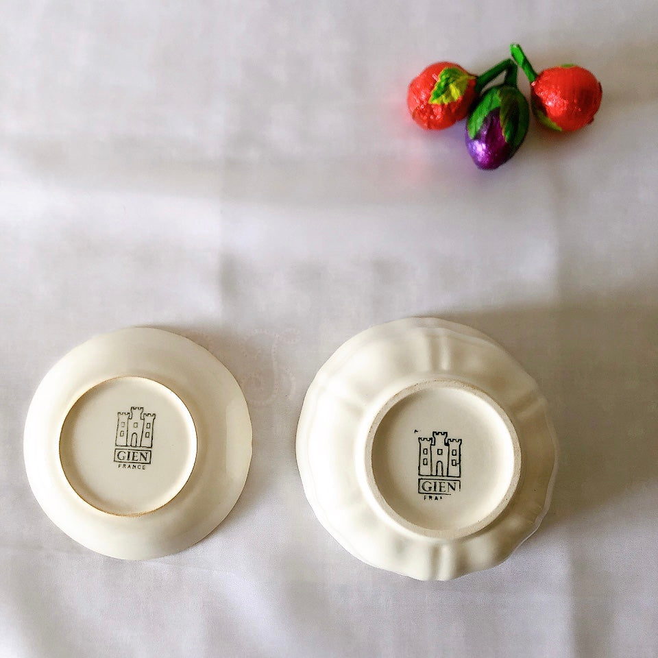 GIEN ジアン ラヴィエ 前菜用皿セット 白 B フランスアンティーク食器 ブロカントアンティーク 蚤の市