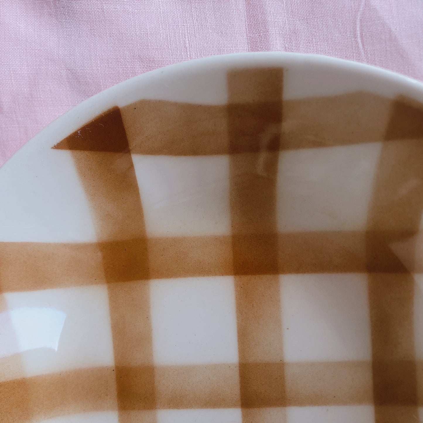 ムーランデルー Moulin des Loups チェック柄 キャロットプレート B フランスアンティーク食器 ブロカント 蚤の市