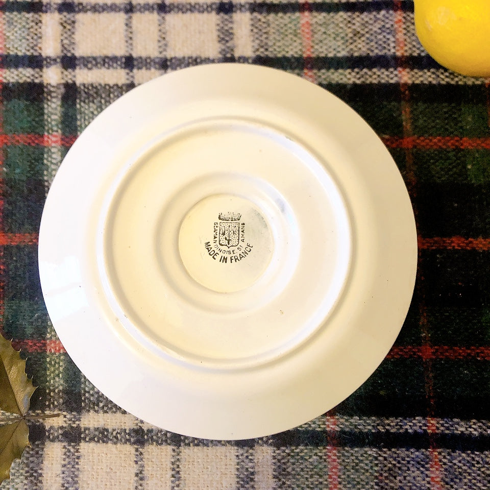 サンタマン Saint amand バスク柄ソーシエール フランスアンティーク食器 ブロカント 蚤の市