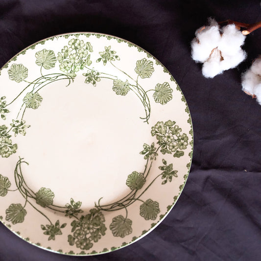 フランスアンティーク U&Cサルグミンヌ ”GERANIUM” ゼラニウム ディナープレート/平皿 B フランスアンティーク食器 ブロカント 蚤の市