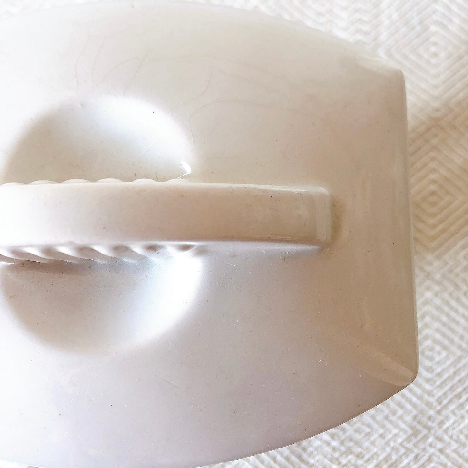 リュネヴィル K&G LUNEVILLE " MALOU"シリーズ 陶器製キャニスター FARINE フランスアンティーク食器 蚤の市 ブロカント