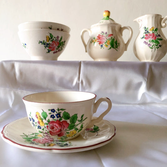 リュネヴィル " Réverbère"シリーズ カップアンドソーサー B フランスアンティーク食器 蚤の市 ブロカントアンティークス