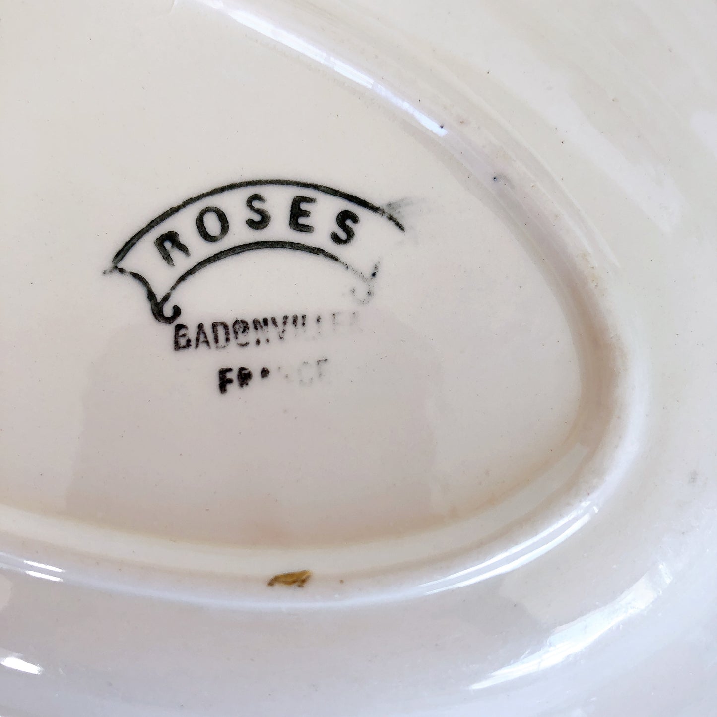 バドンヴィレー Badonviller ラヴィエ ROSES バラ柄 フランスアンティーク食器 ビンテージ食器 ブロカント 蚤の市