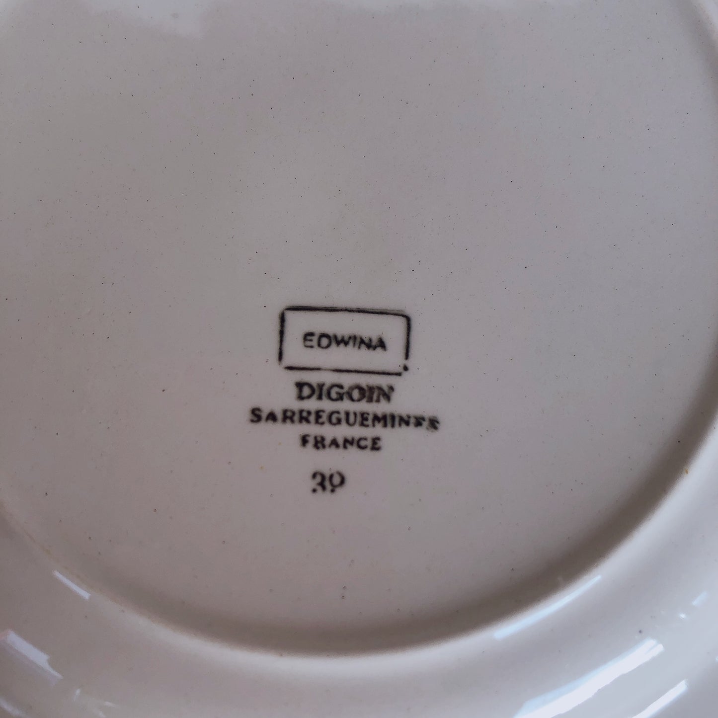 サルグミンヌ 『EDWINA』ディナープレート/平皿 B フランスアンティーク食器 ブロカント 蚤の市