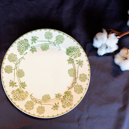 U&Cサルグミンヌ ”GERANIUM” ゼラニウム デザートプレート D フランスアンティーク食器 ブロカント 蚤の市