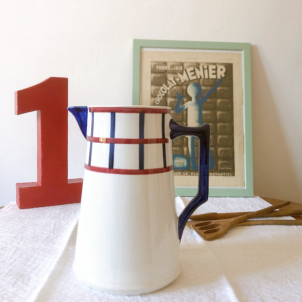 クレイユエモントロー HBCM べアン バスク柄 ピシェ 2500ML「ルージュ