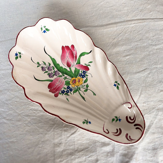 リュネヴィル " Réverbère"シリーズ ラヴィエ シェル型ラヴィエ フランスアンティーク食器 蚤の市 ブロカント