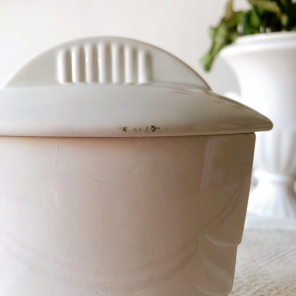 リュネヴィル K&G LUNEVILLE " MALOU"シリーズ 陶器製キャニスター SUCRE 他計4点セット フランスアンティーク食器 蚤の市 ブロカント