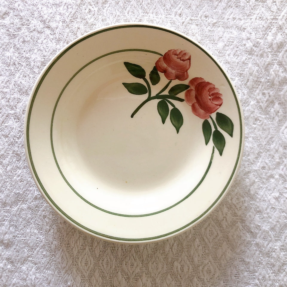 ショワジールロワ HB & Cie Choisy le Roi『ローズ』ディネット スーププレート 深皿 フランスアンティーク食器 ブロカントアンティーク 蚤の市