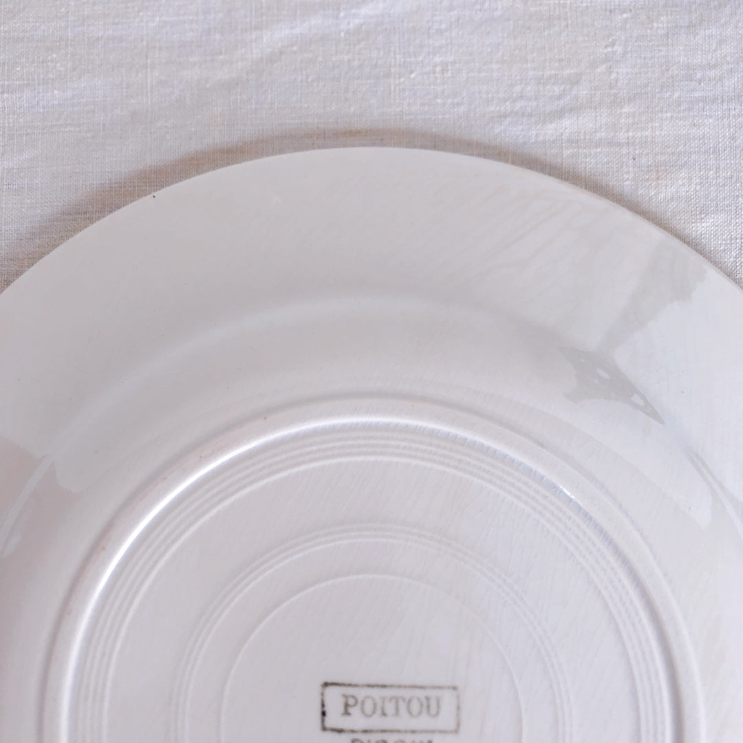 サルグミンヌ Digoin&sarreguemines 『POITOU』バスク柄 プレート 平皿 B フランスアンティーク食器 フランス蚤の市・ブロカント