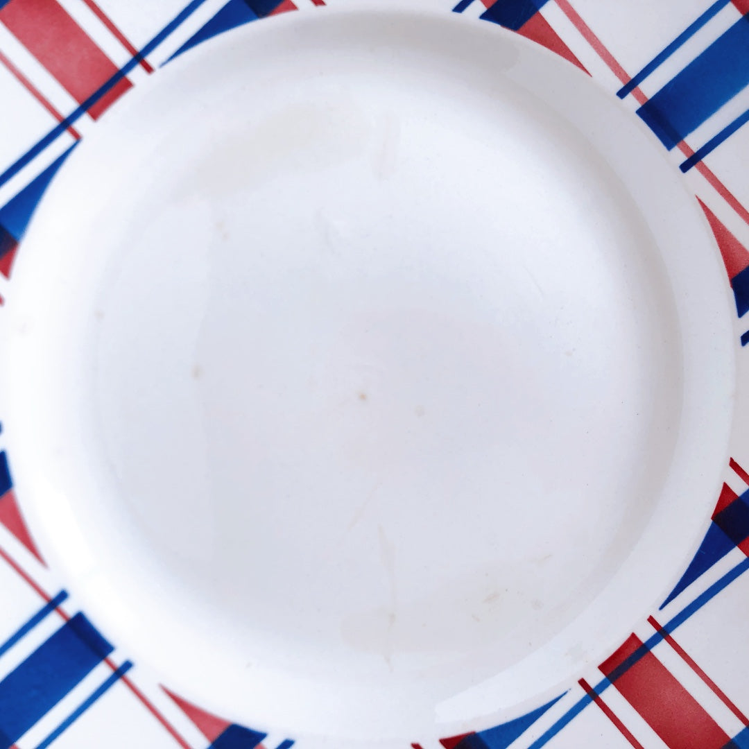 ディゴワンサルグミンヌ 『BASQUE』バスク柄 大皿 フランスアンティーク食器 フランス蚤の市 ブロカント バスクアンティーク