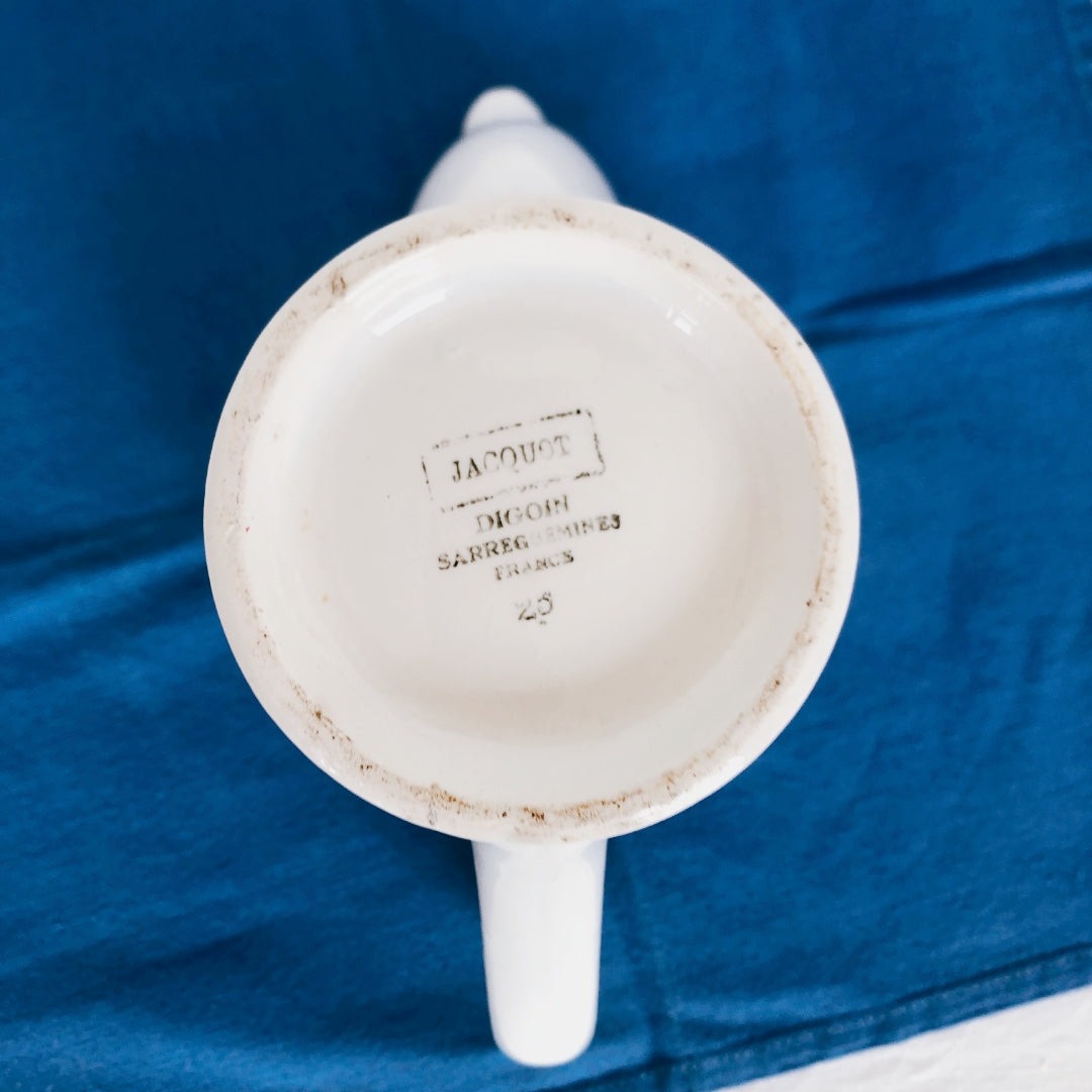 ディゴワンサルグミンヌ Digoin&sarregumines コーヒー/ティーポット ”JACQUOT” ブルー フランスアンティーク食器 ブロカント 蚤の市