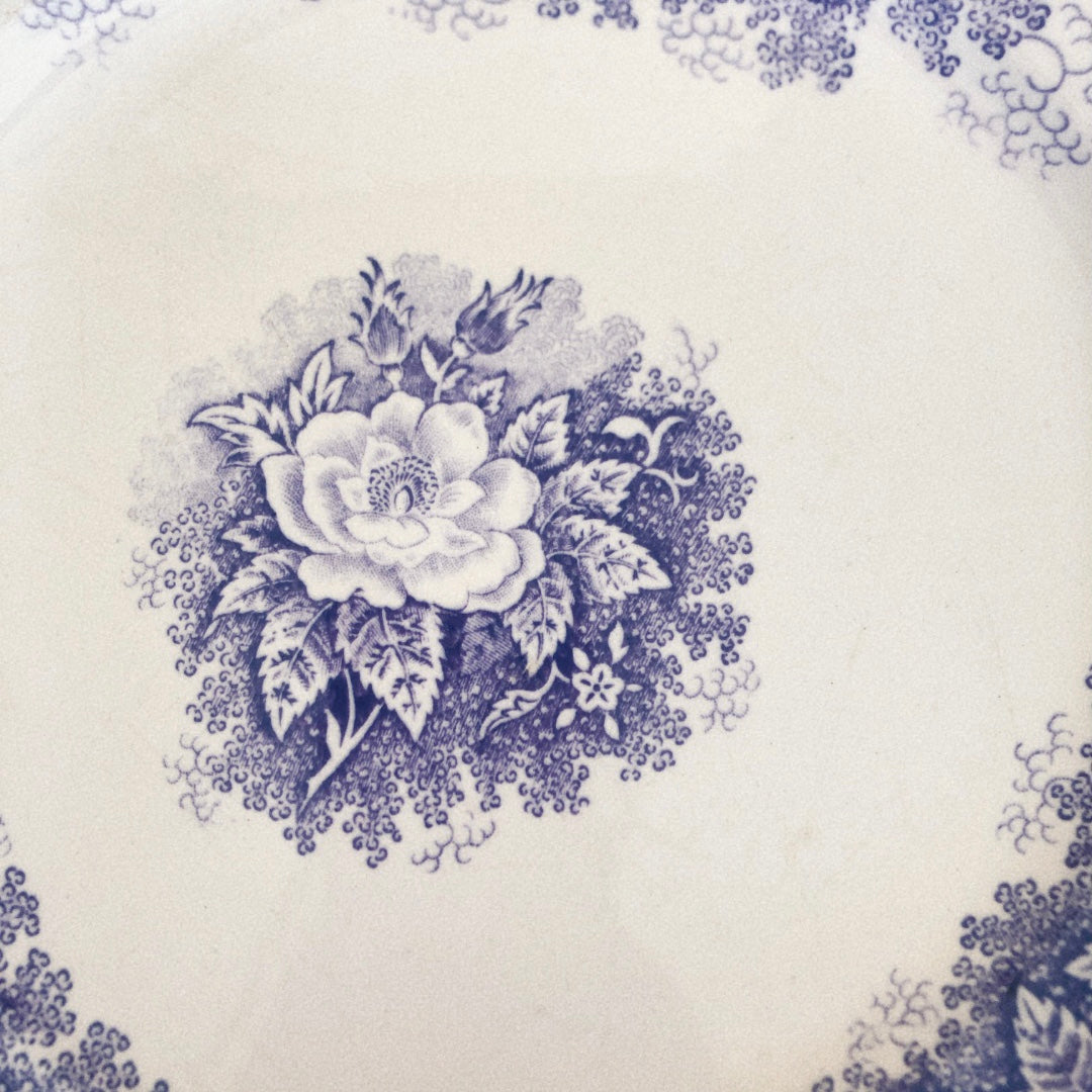 フランスアンティーク UCサルグミンヌ ディナープレート 平皿 ”JARDINIERE” ジャルディ二エール A フランスアンティーク食器 ブロカント 蚤の市