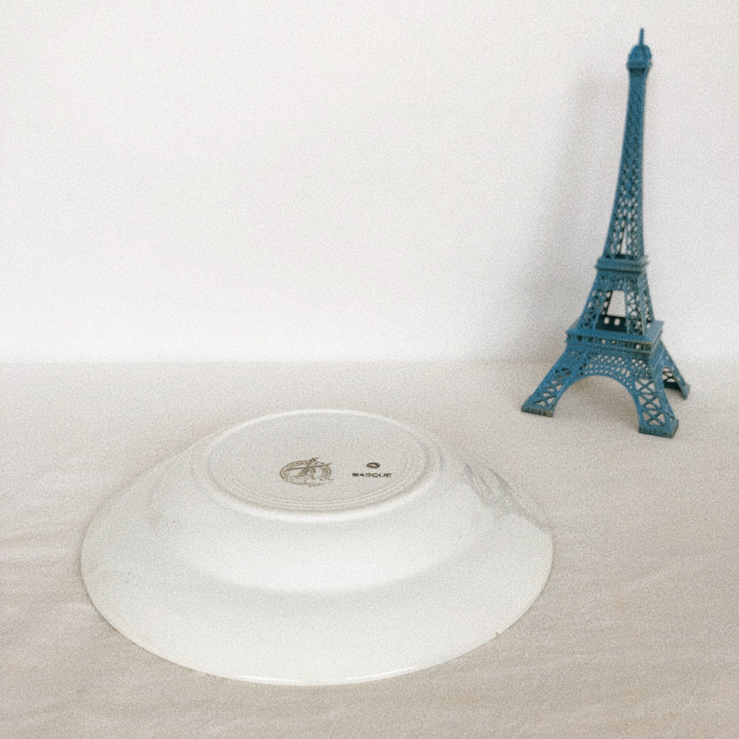 ムーランデルー Moulin des Loups バスク柄 スーププレート/深皿 A フランスアンティーク食器 ブロカント 蚤の市