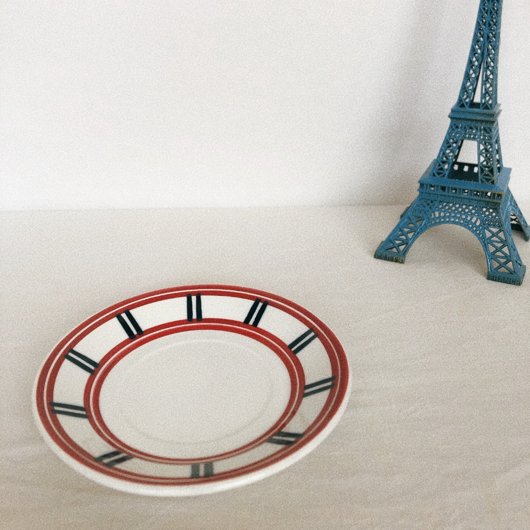 Moulin des Loups ムーランデルー ソーサー デザートプレート バスク柄 フランスアンティーク食器 ブロカント 蚤の市