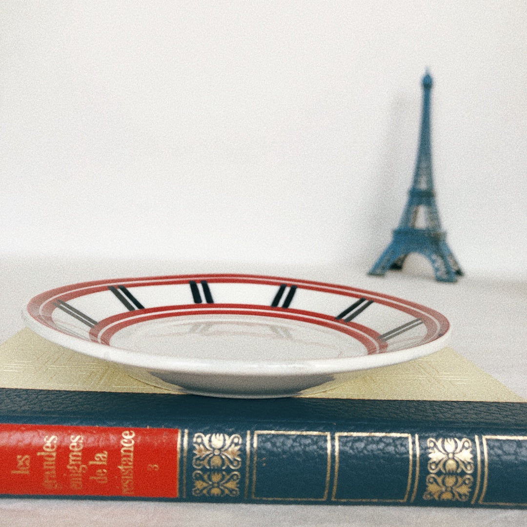 Moulin des Loups ムーランデルー ソーサー デザートプレート バスク柄 フランスアンティーク食器 ブロカント 蚤の市