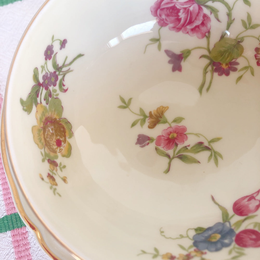 フランス リモージュ B&C のカップ&ソーサー 花柄 フランスアンティーク食器 ブロカント 蚤の市